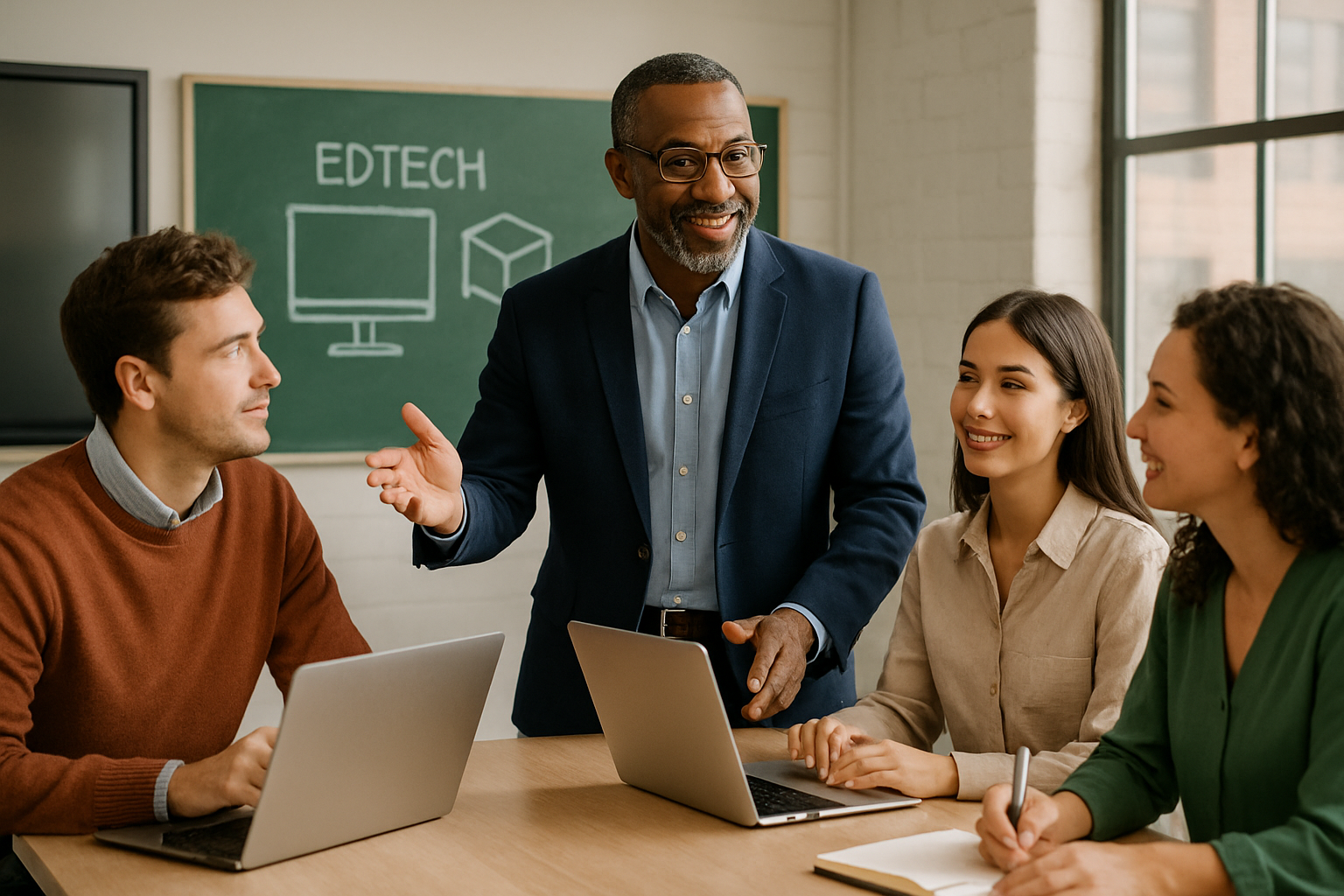 EdTech sales leader guiding a team